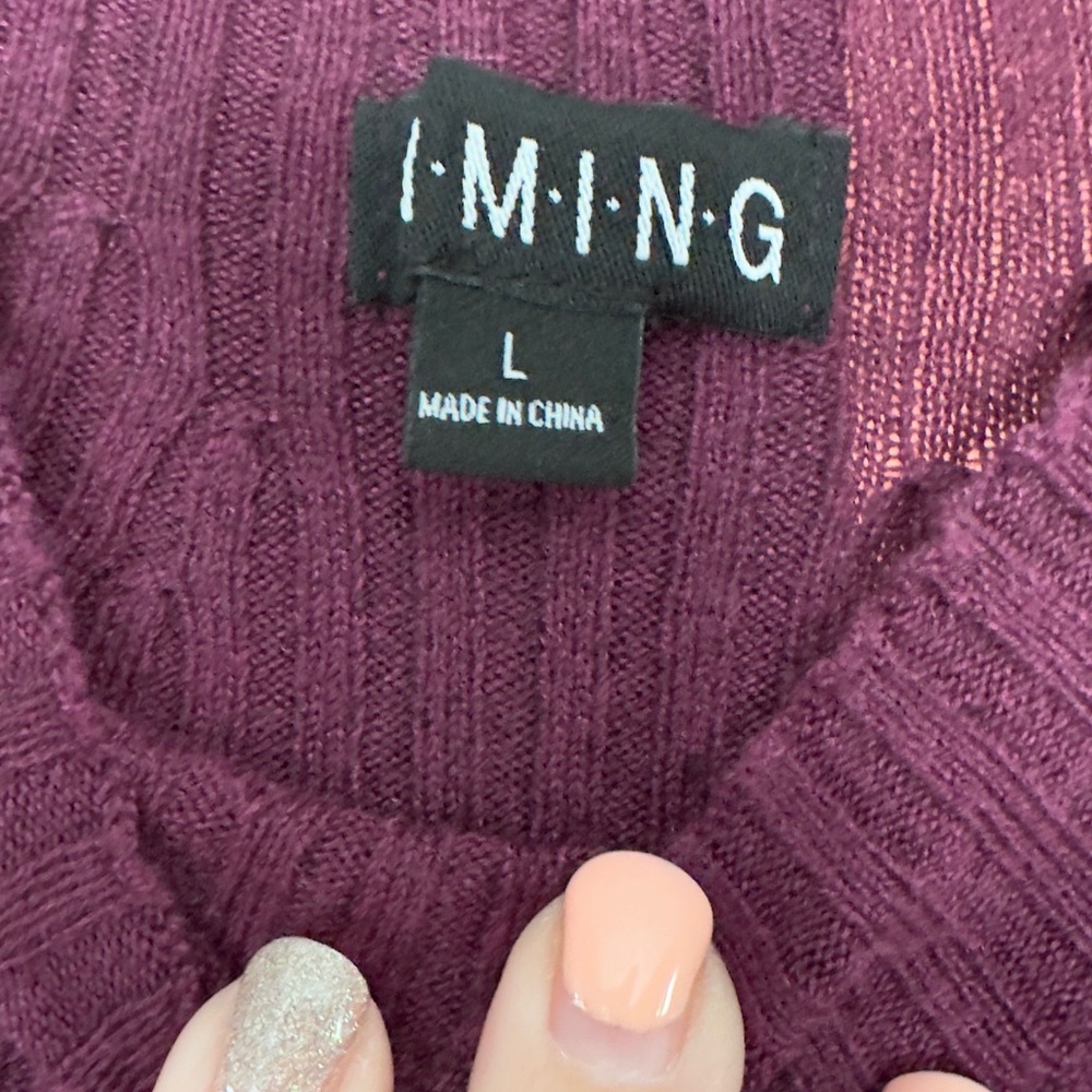Timing Plum Ribbed Knit Top - Picture 3 of 3